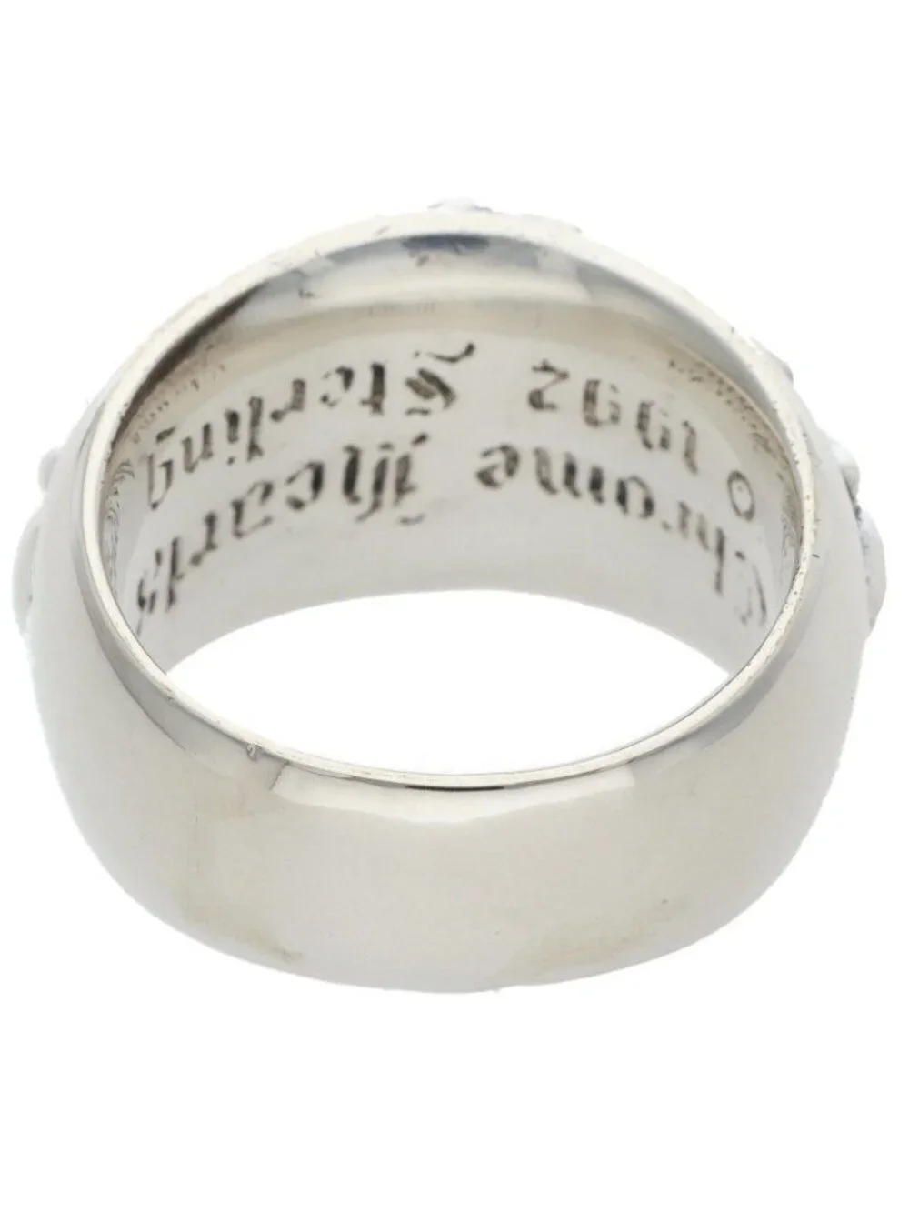 Chrome Hearts Flrl Floral Cross Silver Ring